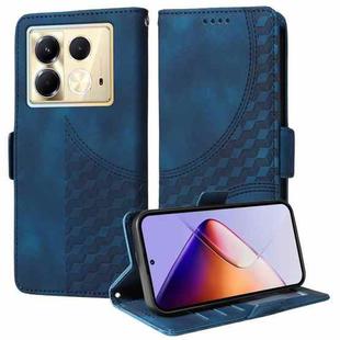 For Infinix Note 40 5G Embossed Rhombus Starry Leather Phone Case(Blue)