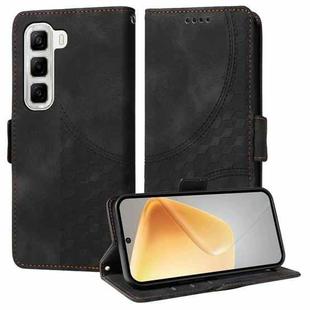 For Infinix Hot 50 4G Embossed Rhombus Starry Leather Phone Case(Black)