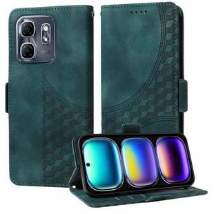 For Infinix Hot 50i / Smart 9 Embossed Rhombus Starry Leather Phone Case(Green)