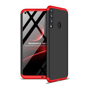 For Huawei P40 Lite E GKK Three Stage Splicing Full Coverage PC Protective Case(Black Red)