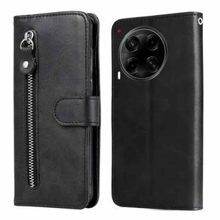 For Tecno Camon 30S / Camon 30S Pro Fashion Calf Texture Zipper Leather Phone Case(Black)