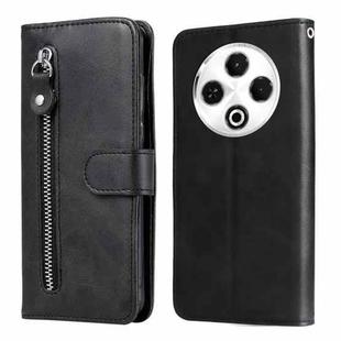 For Tecno Spark 30 4G Fashion Calf Texture Zipper Leather Phone Case(Black)