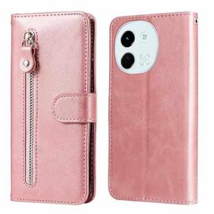 For Tecno Spark 30 5G / Pova 6 Neo 5G Fashion Calf Texture Zipper Leather Phone Case(Rose Gold)