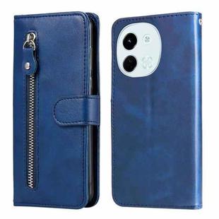 For Tecno Spark 30 5G / Pova 6 Neo 5G Fashion Calf Texture Zipper Leather Phone Case(Blue)