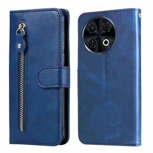 For Tecno Spark 30 Pro 4G Fashion Calf Texture Zipper Leather Phone Case(Blue)