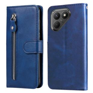 For Tecno Pova 7 5G Fashion Calf Texture Zipper Leather Phone Case(Blue)