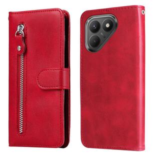 For Tecno Pova 7 5G Fashion Calf Texture Zipper Leather Phone Case(Red)