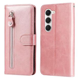 For Tecno Spark 40 Pro 4G Fashion Calf Texture Zipper Leather Phone Case(Rose Gold)