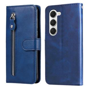For Tecno Spark 40 Pro 4G Fashion Calf Texture Zipper Leather Phone Case(Blue)
