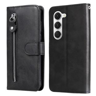 For Tecno Spark 40 Pro 4G Fashion Calf Texture Zipper Leather Phone Case(Black)