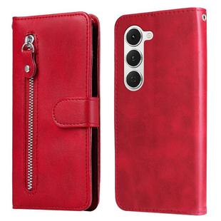 For Tecno Spark 40 Pro 4G Fashion Calf Texture Zipper Leather Phone Case(Red)