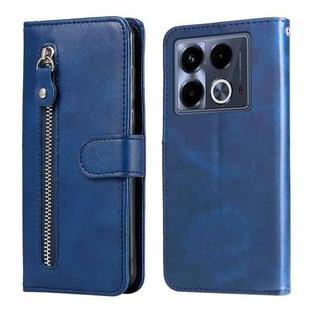 For Infinix Note 40 4G Fashion Calf Texture Zipper Leather Phone Case(Blue)