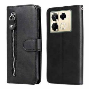 For Infinix Note 40 Pro 4G / 5G / Note 40 Pro+ Fashion Calf Texture Zipper Leather Phone Case(Black)