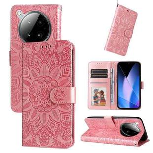 For Infinix Zero 40 4G / 5G Embossed Sunflower Leather Phone Case(Pink)