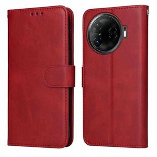 For Tecno Camon 30 Pro Classic Calf Texture Flip Leather Phone Case(Red)