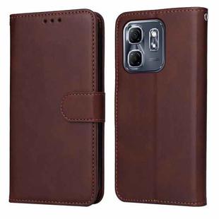 For Infinix Hot 50i / Smart 9 Classic Calf Texture Flip Leather Phone Case(Brown)