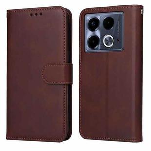 For Infinix Note 40 4G Classic Calf Texture Flip Leather Phone Case(Brown)