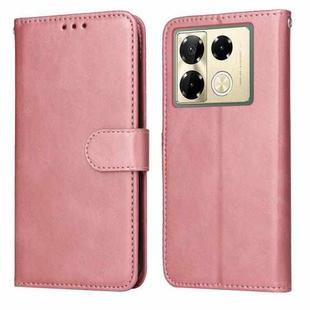 For Infinix Note 40 Pro 4G / 5G / Note 40 Pro+ Classic Calf Texture Flip Leather Phone Case(Rose Gold)