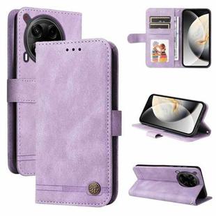 For Tecno Camon 30 4G / 5G Skin Feel Life Tree Metal Button Leather Phone Case(Purple)