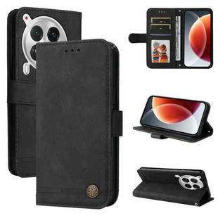 For Tecno Camon 30 Premier Skin Feel Life Tree Metal Button Leather Phone Case(Black)