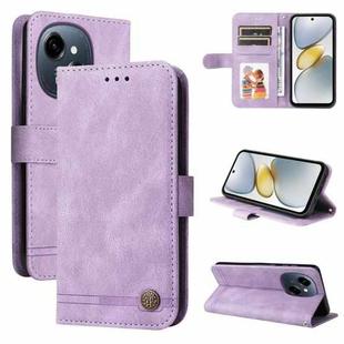 For Tecno Spark Go 1 / Pop 9 / Spark Go 2025 Skin Feel Life Tree Metal Button Leather Phone Case(Purple)