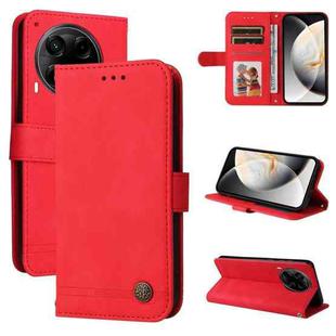 For Tecno Camon 30S / Camon 30S Pro Skin Feel Life Tree Metal Button Leather Phone Case(Red)