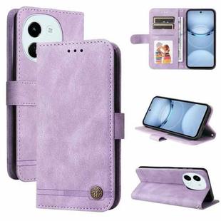 For Tecno Spark 30 5G / Pova 6 Neo 5G Skin Feel Life Tree Metal Button Leather Phone Case(Purple)