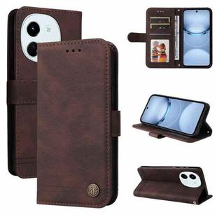 For Tecno Spark 30 5G / Pova 6 Neo 5G Skin Feel Life Tree Metal Button Leather Phone Case(Brown)