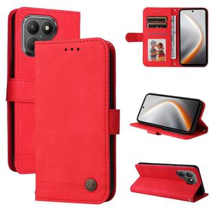 For Tecno Pova 7 5G Skin Feel Life Tree Metal Button Leather Phone Case(Red)