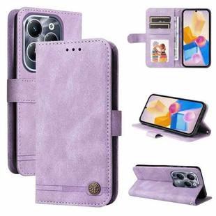 For Infinix Hot 40 / Hot 40 Pro Skin Feel Life Tree Metal Button Leather Phone Case(Purple)