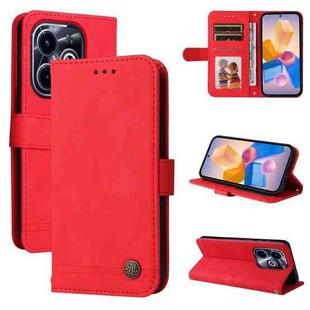 For Infinix Hot 40i Skin Feel Life Tree Metal Button Leather Phone Case(Red)