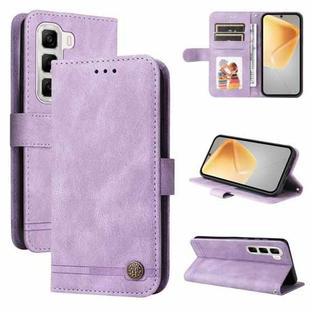 For Infinix Hot 50 4G Skin Feel Life Tree Metal Button Leather Phone Case(Purple)