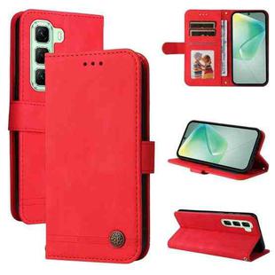 For Infinix Hot 50 5G Skin Feel Life Tree Metal Button Leather Phone Case(Red)