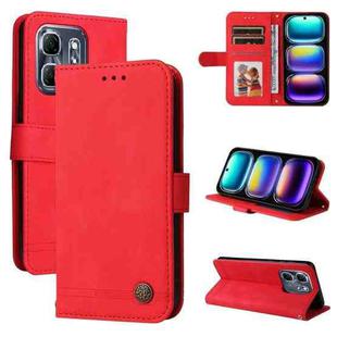 For Infinix Hot 50i / Smart 9 Skin Feel Life Tree Metal Button Leather Phone Case(Red)