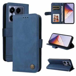 For Infinix Note 40 4G Skin Feel Life Tree Metal Button Leather Phone Case(Blue)