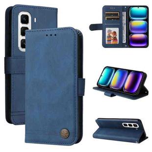 For Infinix Hot 50 Pro+ 4G Skin Feel Life Tree Metal Button Leather Phone Case(Blue)