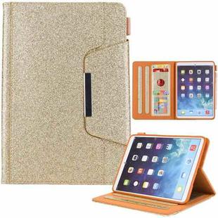 For iPad mini 6 / mini 2024 Hardware Buckle Smart Leather Tablet Case(Glitter Gold)