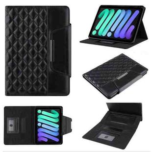 For iPad mini 6 / mini 2024 Diamond Pattern Hardware Buckle Smart Leather Tablet Case(Black)