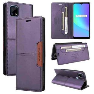 For Realme C15 GQUTROBE G01 RFID Anti-theft Leather Phone Case(Purple)