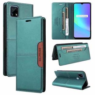 For Realme C15 GQUTROBE G01 RFID Anti-theft Leather Phone Case(Green)