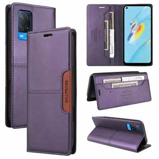 For OPPO A54 4G / A16 GQUTROBE G01 RFID Anti-theft Leather Phone Case(Purple)