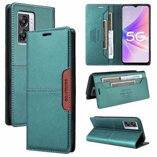 For OPPO A57 5G / A77 5G GQUTROBE G01 RFID Anti-theft Leather Phone Case(Green)