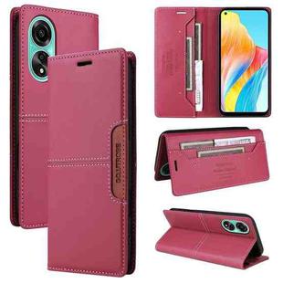 For OPPO A78 4G GQUTROBE G01 RFID Anti-theft Leather Phone Case(Red)