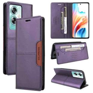 For OPPO A79 5G GQUTROBE G01 RFID Anti-theft Leather Phone Case(Purple)