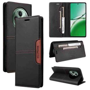 For OPPO Reno12 F 5G GQUTROBE G01 RFID Anti-theft Leather Phone Case(Black)