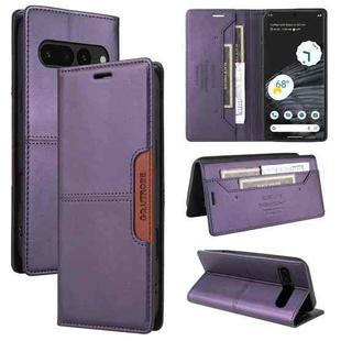 For Google Pixel 7 Pro GQUTROBE G01 RFID Anti-theft Leather Phone Case(Purple)