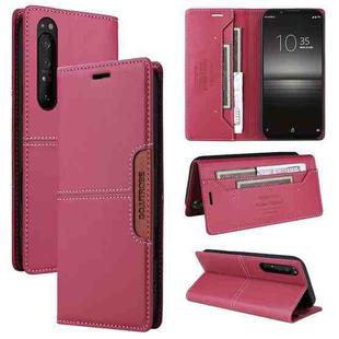 For Sony Xperia 1 II GQUTROBE G01 RFID Anti-theft Leather Phone Case(Red)