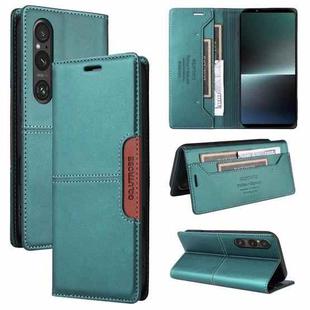 For Sony Xperia 1 V GQUTROBE G01 RFID Anti-theft Leather Phone Case(Green)