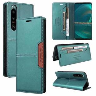 For Sony Xperia 5 III GQUTROBE G01 RFID Anti-theft Leather Phone Case(Green)