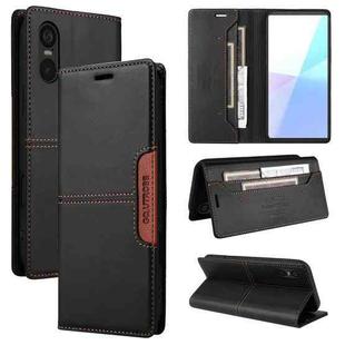 For Sony Xperia 5 VI GQUTROBE G01 RFID Anti-theft Leather Phone Case(Black)